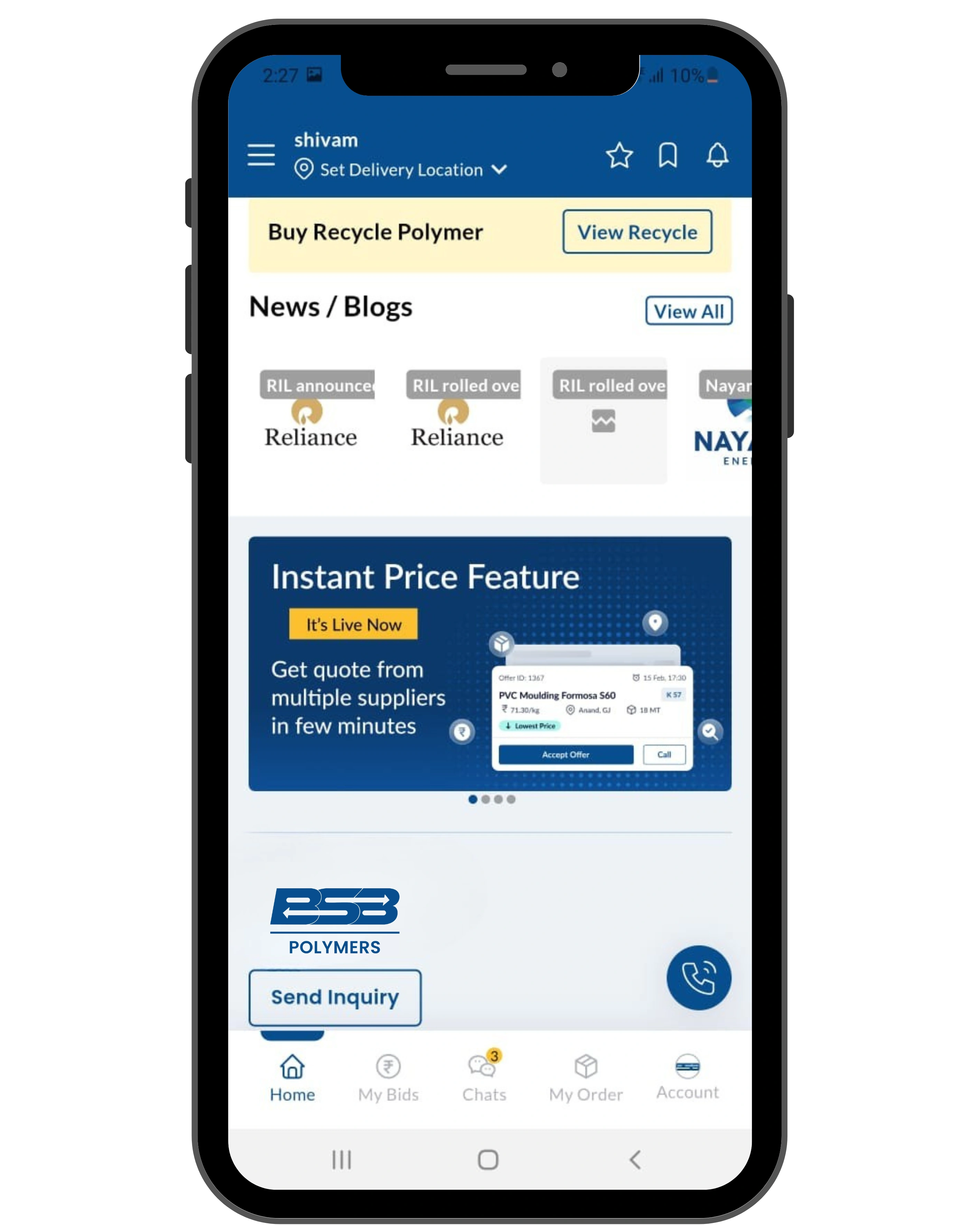 BSB Buyer App Screen 3